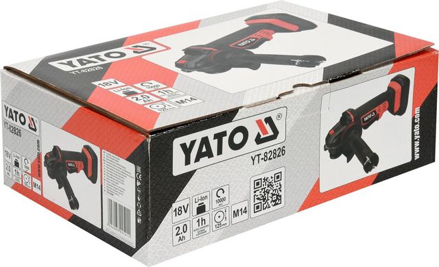 Аккумуляторная болгарка YATO YT-82826