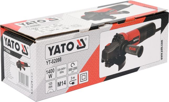 Угловая шлифмашина 125 мм с контролем скорости YATO YT-82098