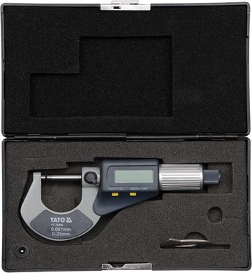 Микрометр электронный 0-25 мм с цифровым дисплеем YATO YT-72305
