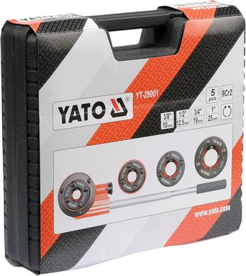 Набір плашок трубних клупів для нарізки різьблення YATO YT-29001