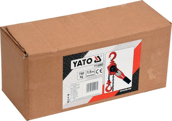 Таль цепная рычажная 0,75 тонн YATO YT-58962