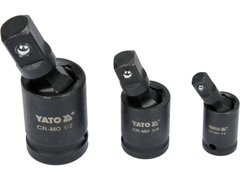 Комплект ударних з'єднань 1/4", 3/8", 1/2" YATO YT-10643