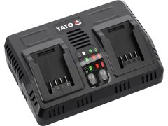 Интеллектуальное двойное зарядное устройство 18В (2,4-4,5А) YATO YT-828501