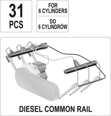 Диагностический набор к форсункам common rail YATO YT-7306