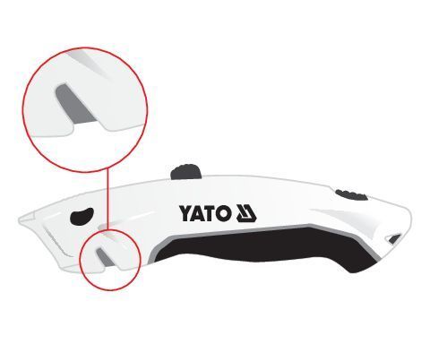 Ніж із трапецієподібним лезом + запасні леза YATO YT-75201
