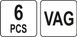 Комплект для обслуживания натяжных роликов VAG 6 шт YATO YT-06275