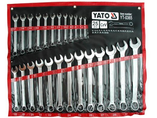 Набір ключів комбінованих YATO YT-0365