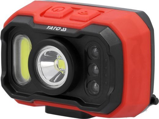Акумуляторний ліхтар налобний з датчиком руху YATO YT-085942