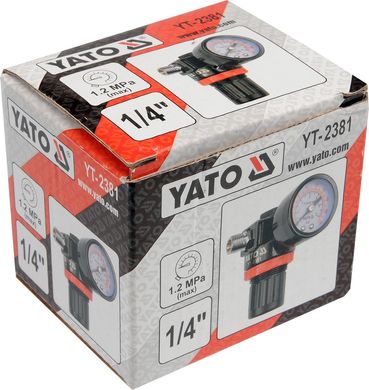 Редукційний клапан пневматичний з манометром YATO YT-2381