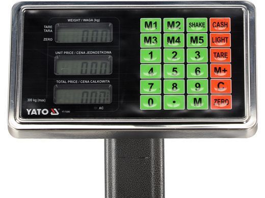 Електронні платформні ваги 300 кг/50 г YATO YT-73283