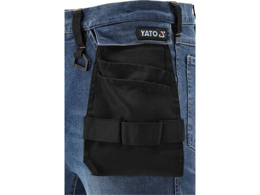 Рабочие брюки из эластичных джинсов темно-синий YATO YT-79050 размер S