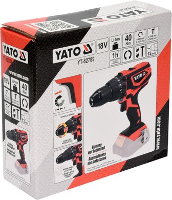 Акумуляторний ударний дриль-шурупокрут YATO YT-82789