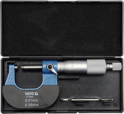 Микрометр 0-25 мм YATO YT-72300