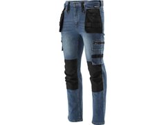 Робочі штани з еластичних джинсів темно-синій YATO YT-79053 розмір L/XL