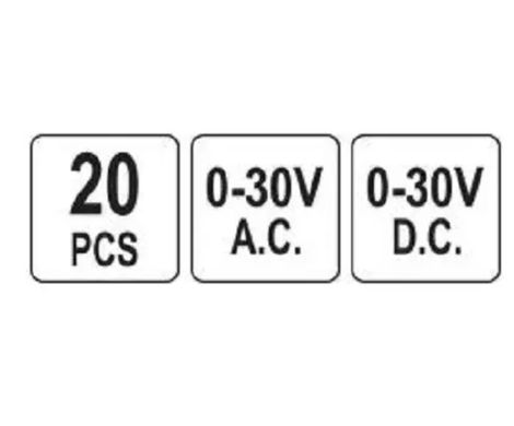 Набір проводів та наконечників з 20 елементів YATO YT-73079