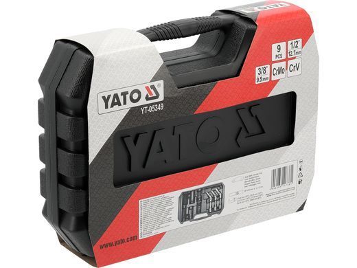Комплект головок для свечей накаливания и форсунок 9 шт. YATO YT-05349
