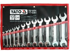 Набір гайкових комбінованих ключів YATO YT-0381