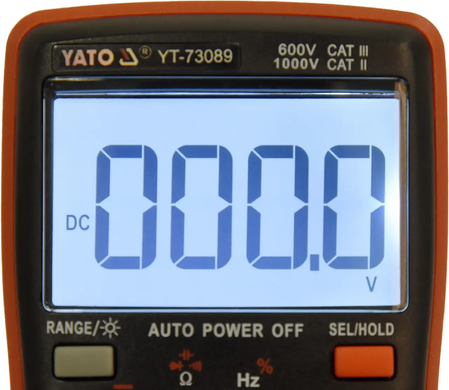 Цифровий мультиметр з ЖК-дисплеєм YATO YT-730893