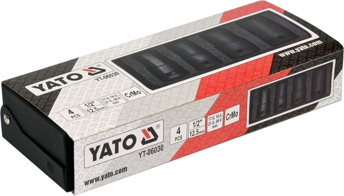 Набор торцевых головок 4 единицы YATO YT-06030