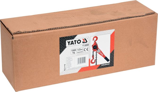 Таль рычажная цепная 1,5 тонны YATO YT-58964