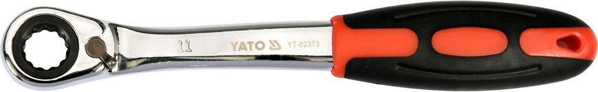 Ключ накидний вигнутий з тріскачкою 11 мм YATO YT-02373