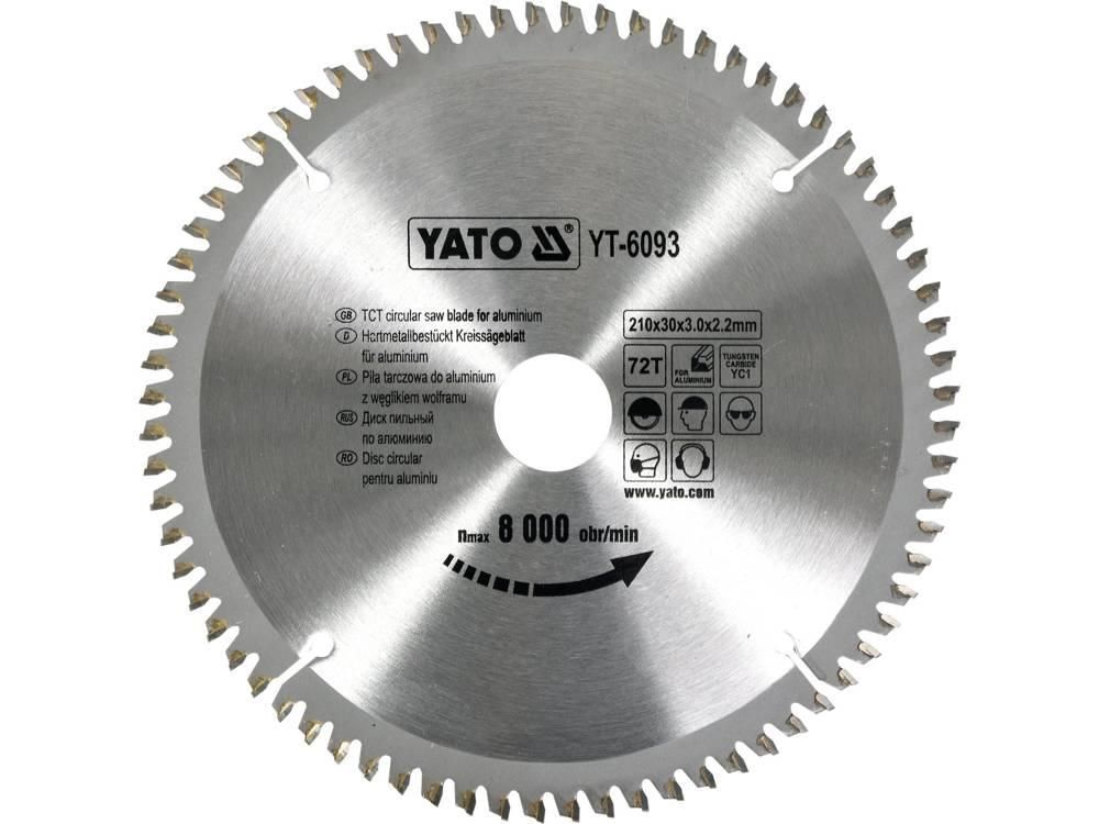 ▷ Пильный диск WIDIA для алюминия 210х72Tх30мм YATO YT-6093 Yato