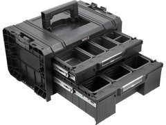 Ящик модульний Т3 системи S12 пластиковий з 2 висувними ящиками 450x313x245мм YATO YT-08973