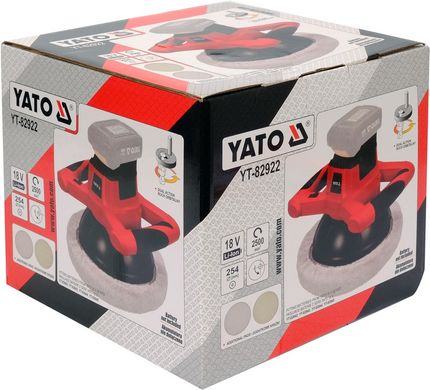 Орбитальная полировальная машина YATO YT-82922 (без аккумулятора)