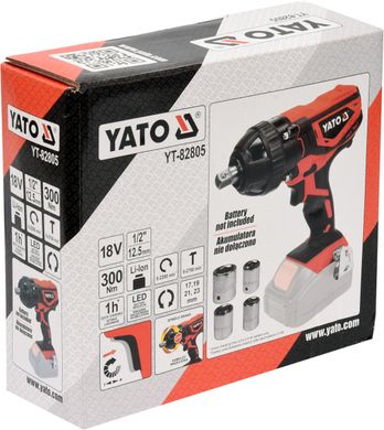 Гайковерт ударный аккумуляторный YATO YT-82805