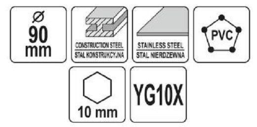 Коронка TCT по металу 90мм YATO YT-44073