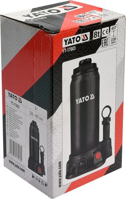 Гідравлічний домкрат для авто 8 тонн YATO YT-17003