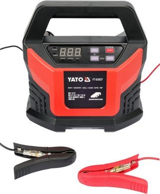 Электронное зарядное устройство 12V/2A, 6A, 10A, 15A YATO YT-83037