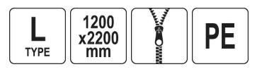 Пленка пылезащитная для дверных и оконных проемов 220 х 120 см YATO YT-67221