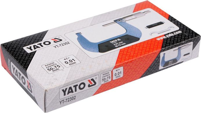 Микрометр 50-75 мм YATO YT-72302