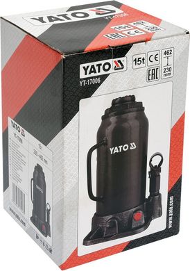 Домкрат бутылочный 15 тонн YATO YT-17006