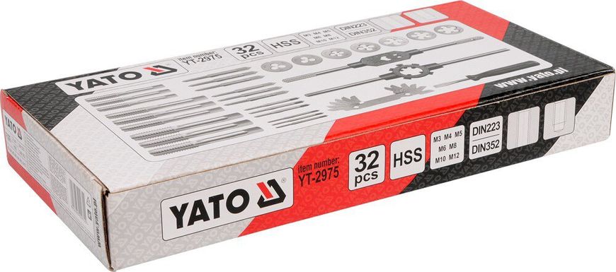 Набір мітчиків і плашок Yato YT-2975