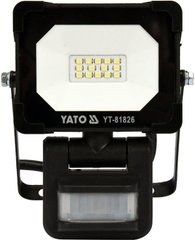 Світлодіодний прожектор з датчиком руху SMD LED 10W YATO YT-81826