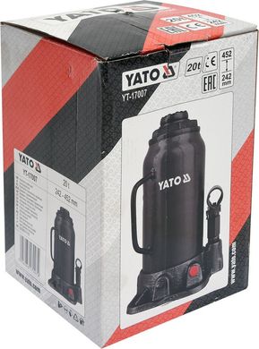 Пляшковий домкрат 20 тонн YATO YT-17007