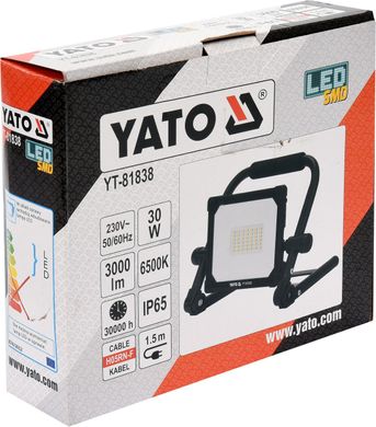 Переносний прожектор SMD LED 30 Вт YATO YT-81838