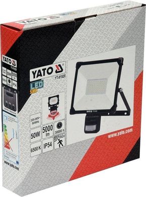 Світлодіодний прожектор з датчиком руху SMD LED 50W YATO YT-81829