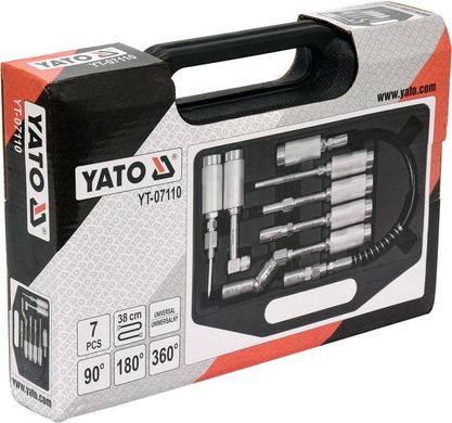 Набор ниппелей для шприцов для смазки 7 шт YATO YT-07110