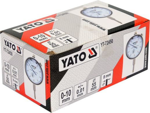Датчик измерения биения 0-10 мм YATO YT-72450