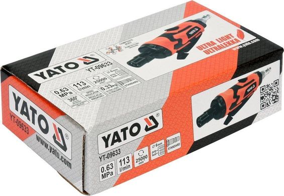 Пряма пневматична шліфувальна машина YATO YT-09633