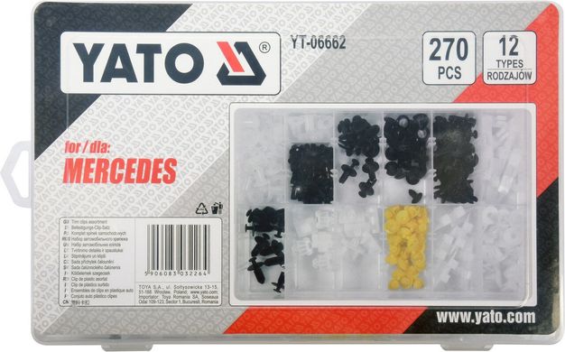 Набор автомобильного крепежа для Mersedes YATO YT-06662