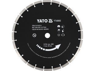 Алмазний диск по бетону 350х25.4мм, сухе та вологе різання YATO YT-60003