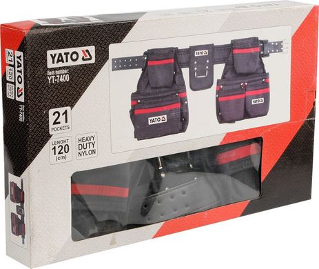 Пояс з кишенями для носіння інструменту YATO YT-7400
