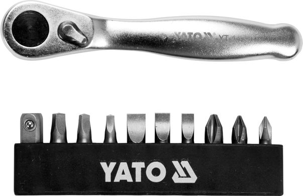 Набір викруткових насадок з тріскачкою YATO YT-14390
