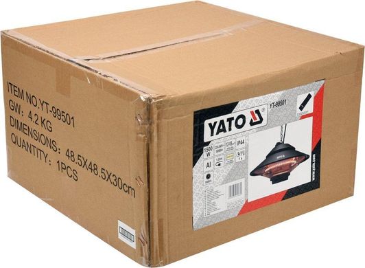 Інфрачервоний обігрівач з дистанційним управлінням YATO YT-99501