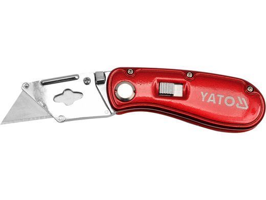 Ніж із трапецієподібним лезом + запасні леза 61х33 мм YATO YT-7534