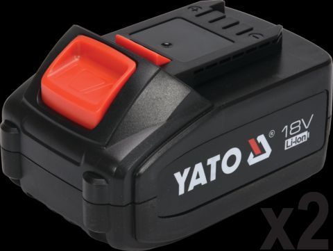 Дриль-шуруповерт 18В, 45Нм - дві акумуляторні батареї по 2 Аг YATO YT-8277905